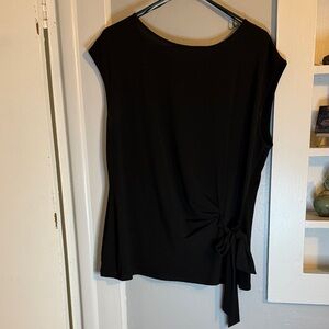 Vince Camuto Black Blouse with Side Tie